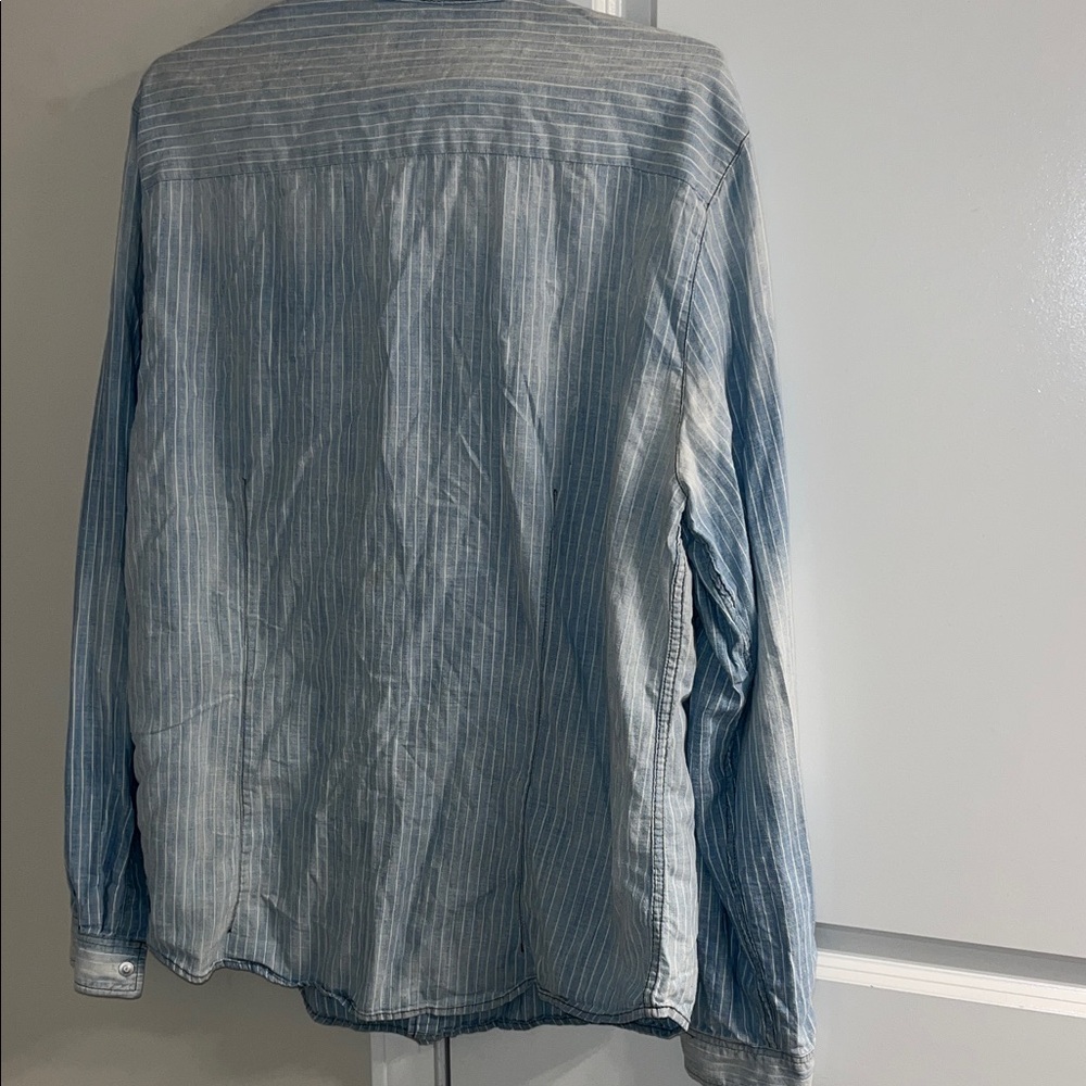 Armani Jeans Light Blue Striped Shirt. READ. - Picture 8 of 10